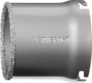 Коронка STAYER "PROFI" кольцевая с карбидно-вольфрамовой крошкой, d=67мм