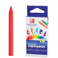 Мелки восковые  Классика 6цв круглые 12С 860-08 Луч  225282