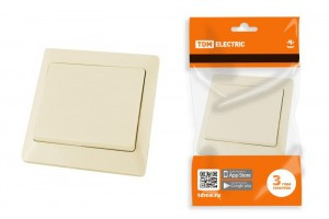 TDM Ильмень выкл. СУ 1 кл. 10А слон. кость АБС-пластик SQ1823-0101