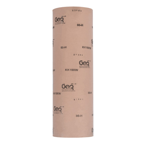 Шкурка на тканевой основе, зернистость № 80, 775 мм х 20 м, "БАЗ"