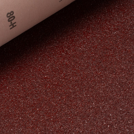 Шкурка на тканевой основе, зернистость № 80, 775 мм х 20 м, "БАЗ"