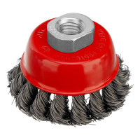 Щетка для УШМ, 65 мм, М14, &quot;чашка&quot;, крученая проволока 0.35 мм Matrix