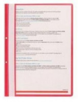 Папка скорос-тель А4 с перф-цией на корешке красный пластик Россия 495382 (цена за уп.10шт)