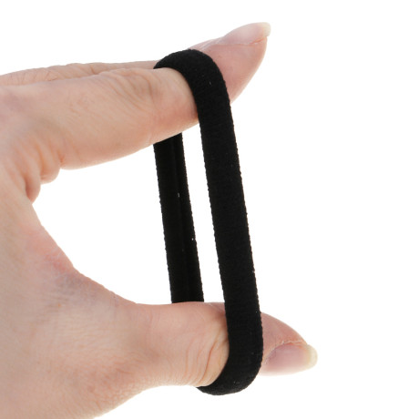 Резинки для волос ЮНИLOOK 6шт, d5см, полиэстер, черный, белый, ACS-56