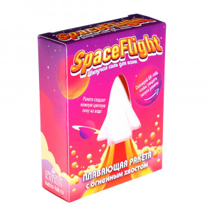 Соль для ванн шипучая &quot;Плавающая ракета&quot; с пеной и цветными вставками Galaxy Travel/Space Flight,130