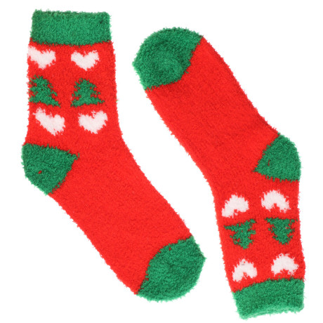 GALANTE Носки новогодние махровые, р.23-25, 100% полиэстер, разноцветные