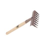 Грабли витые малые с деревянной ручкой 5-х зубые