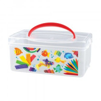 Коробка универсальная с ручкой 245x160x108 мм, 3л прозрачный 43125130151 Бытпласт