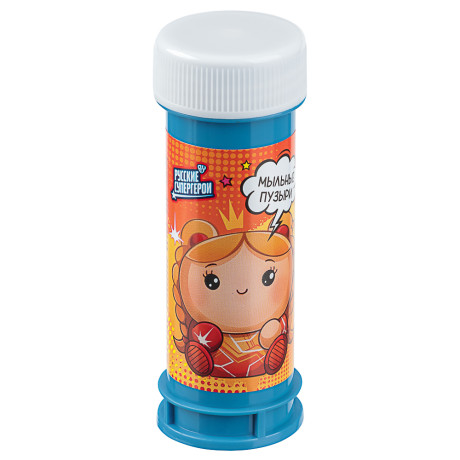 Мыльные пузыри "Русские Супергерои", BY, 50мл, мыльный раствор, пластик, 6 дизайнов