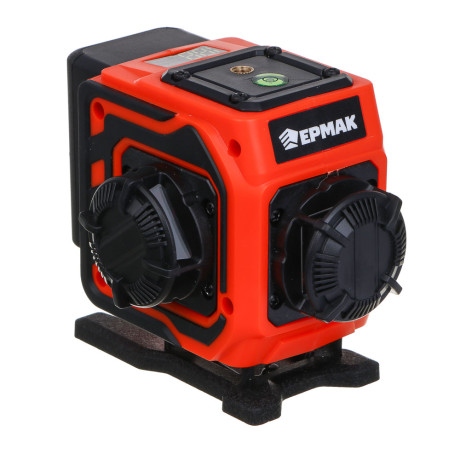 ЕРМАК Уровень лазерный 12 лучей (3D),2АКБ+ЗУ,экран зарядки, пульт,кронтшейн,платформа, сумка чехол