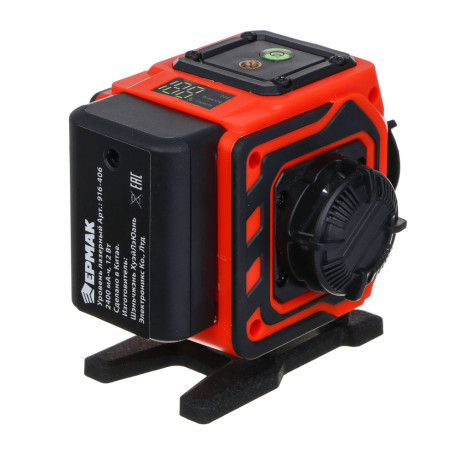 ЕРМАК Уровень лазерный 12 лучей (3D),2АКБ+ЗУ,экран зарядки, пульт,кронтшейн,платформа, сумка чехол