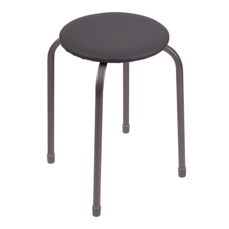 НИКА Табурет круг, металл, МДФ, мягкое сиденье, h47см, d29см, ТБ3