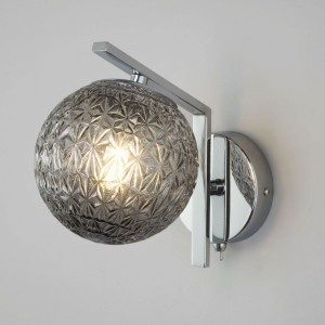 Eurosvet бра G9 1x5W 130х0х188 металл хром/дымчатый Shape 70132/1 a056319