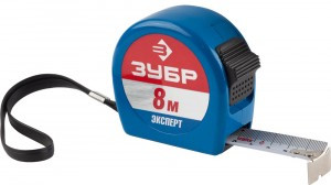 Рулетка ЗУБР "ПРОФИ", алюмин корпус повыш проч, нейлон покр, компакт эргоном констр zu34058-08-25