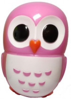 LEEK NL-820 ночник  0,6W 5LED, сова, розовый, 220V, пластик, с датчиком, диммер