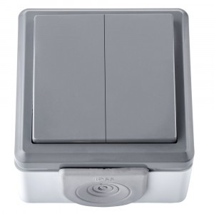 Bylectrica ПРАЛЕСКА АКВА выкл. ОУ 2 кл. IP55 серый (А510-2132 (03))