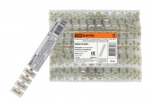 TDM колодка винтовая (ЗВИ) 12 пар 5А 4мм "п/п" бел. (инд. штрихкод) SQ0510-0041