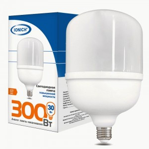 IONICH высокомощн. E27 30W(2700lm) 6500К 6K 168x99 ILED-SMD2835-Т100 1506