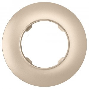 Bylectrica РЕТРО ПРОВАНС круг Рамка 1 мест. корп. ABS, (ЮЛИГ.735212.494 шампань)