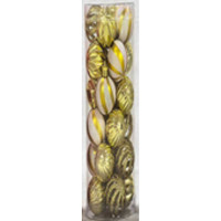 Набор елочных украшений 4ABCDK24-H19-2 4 см 24 шт Шары Золото с белым