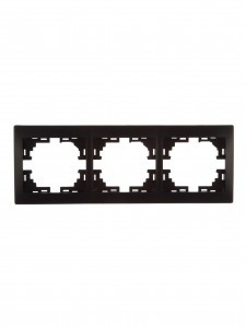 Lezard Мира Рамка 3 мест. (б/вст, горизонт.) черный бархат 701-4200-148