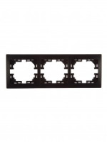 Lezard Мира Рамка 3 мест. (б/вст, горизонт.) черный бархат 701-4200-148