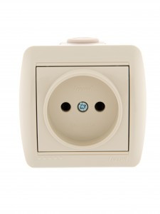 Lezard Ната роз. ОУ 1 мест. 16А крем. (керамика, корпус PC) 710-0300-121