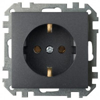 Bylectrica СТИЛЬ мех. розетки земля черный графит, (РС16-525 черный графит)
