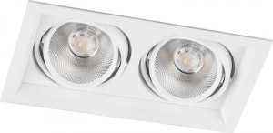 Feron св-к св/д карданный  AL202, 2x12W( 2160 lm) 4000К, 35 гр., белый 29774