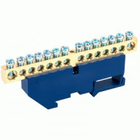 REXANT Шина N &quot;Ноль&quot; (нул.) на DIN-рейку 8х12мм 14 отв. 160A, инд.шк 11-2350