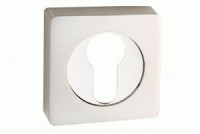 Накладка на цилиндр квадрат. PUERTO, никель матовый/никель блестящий INET AL 02 SN/NP