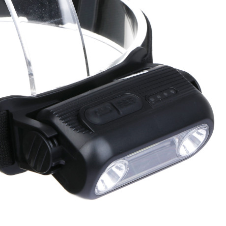 ЕРМАК Фонарь налобный сенсорный, XPE LED+COB, 6 режимов, 1200мАч, пластик, красный свет, 90х55х30 мм