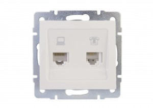 Lezard RAIN мех. роз. компьют/телеф. СУ 1 мест. бел. (корпус PC) 703-0288-143