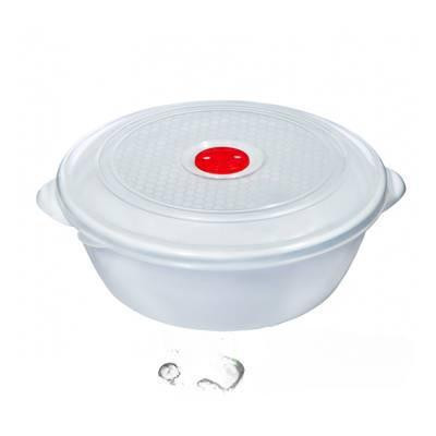 Контейнер для СВЧ 2л  с крышкой с клапаном Эльфпласт 136 (48)