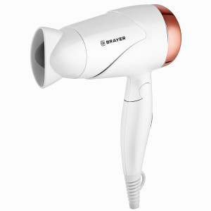Фен BRAYER 3026BR, 1600Вт, 2 скорости, холодный воздух, складная ручка, съемный фильтр, шнур 1,8м