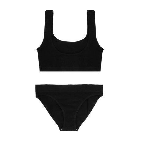 GALANTE Комплект:топ на широких лямках и трусы, р.46-48, 90%полиамид, 10%спандекс, черный, НБ25-18