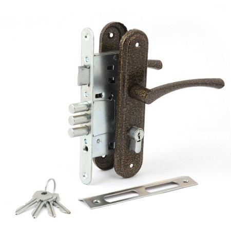 Замок врез ЗВ4.2.01 Омега (бронза) с ручками \15