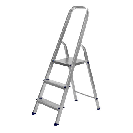 Стремянка, 3 ступени, алюминиевая, Сибртех