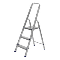 Стремянка, 3 ступени, алюминиевая, Сибртех