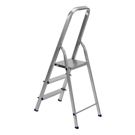 Стремянка, 3 ступени, алюминиевая, Сибртех