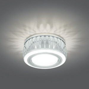 Gauss BL094 св-к встр. 3W MR16 Круг с подсветкой 3000K 2K GU5.3 Белый/Белый