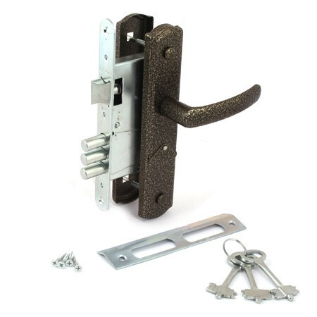 Замок врез ЗВ9-4-1-4 Avers с ручками (бронза) сувальдный Россия  \10