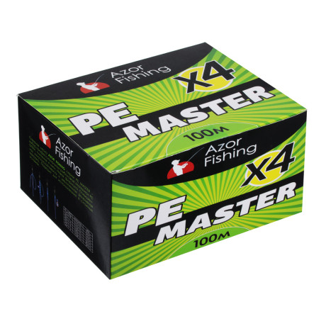 AZOR FISHING Леска плетеная, PE Мастер, 100м, 0,16мм, 9,0кг, зеленая