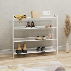 Подставка д/обуви (пвл) Женева34 (4полки) 87*26*79,5см (Белый) ПДОЖ34Б под заказ ЗМИ