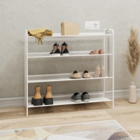 Подставка д/обуви (пвл) Женева34 (4полки) 87*26*79,5см (Белый) ПДОЖ34Б под заказ ЗМИ