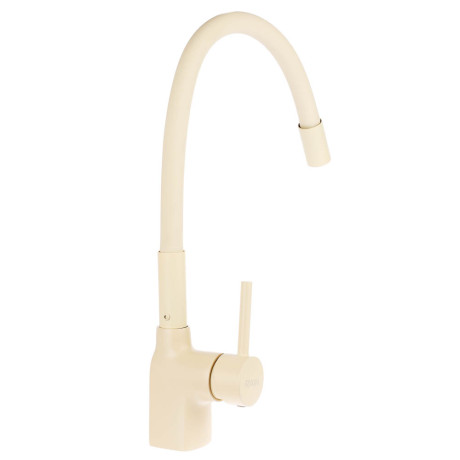 RAIN Смеситель для кухни Алмаз, высокий излив, картридж 35мм, гайка, латунь, бежевый