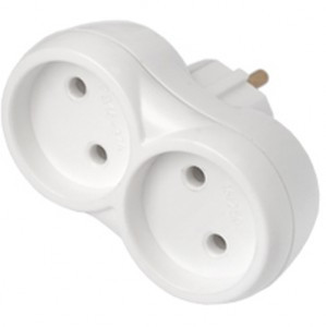 Bylectrica разветвитель (тройник) 2роз. 16А белый (линейный) РВ16-374