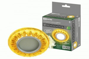 TDM Св-к св/д встр. СВ 03-07 MR16 50W G5.3 LED подсветка 3W золото/хром SQ0359-0135