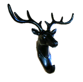 Крючок-олень пластик 16х17см