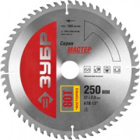 Диск пильный ЗУБР &quot;МАСТЕР&quot; &quot;Чистый рез&quot; по дереву, 250x32, 60Т